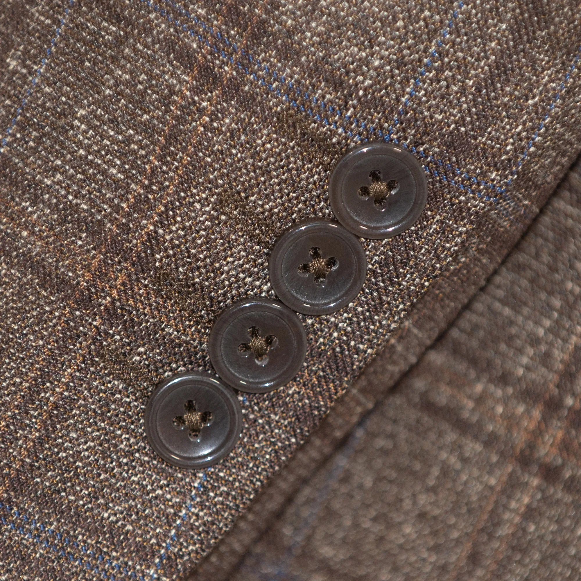 Brown Plaid 2-Piece Modern-Fit Suit