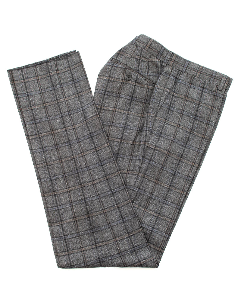 Charcoal Plaid 2-Piece Modern-Fit Suit