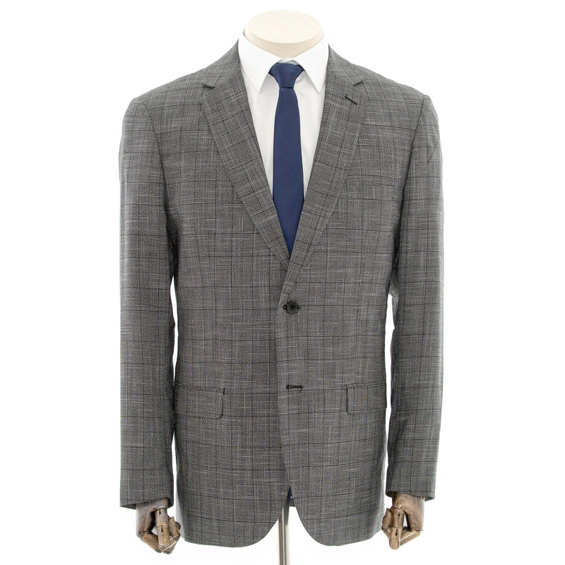 Gray Plaid 2-Piece Modern-Fit Suit