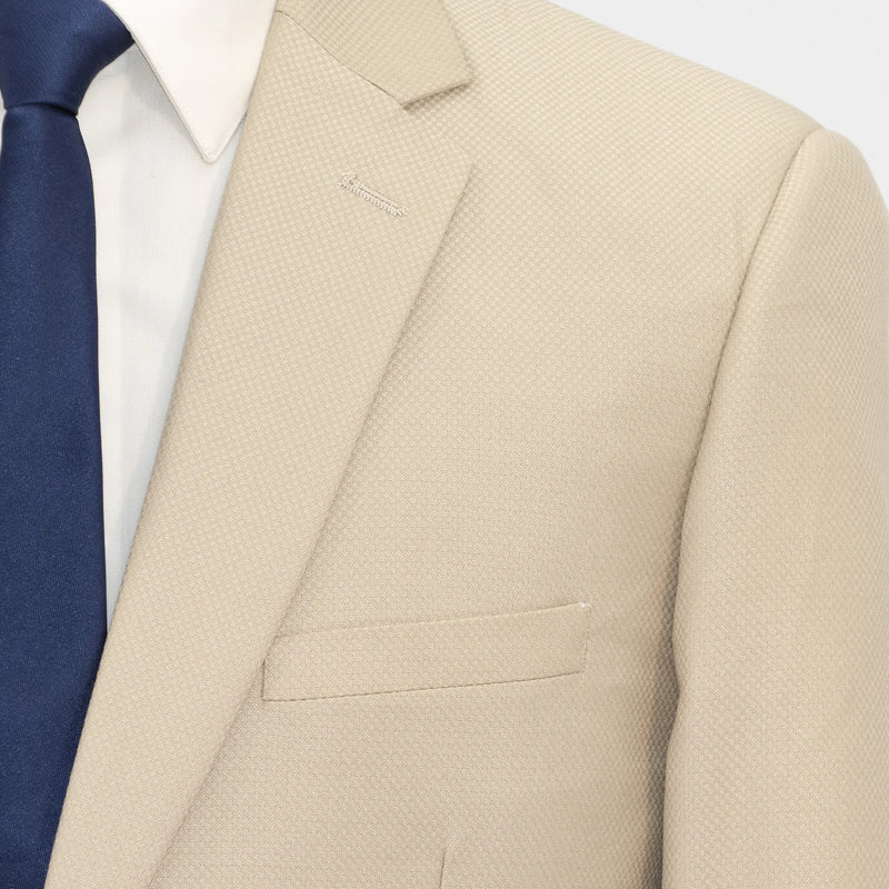 Khaki Birdseye 2-Piece Modern-Fit Suit