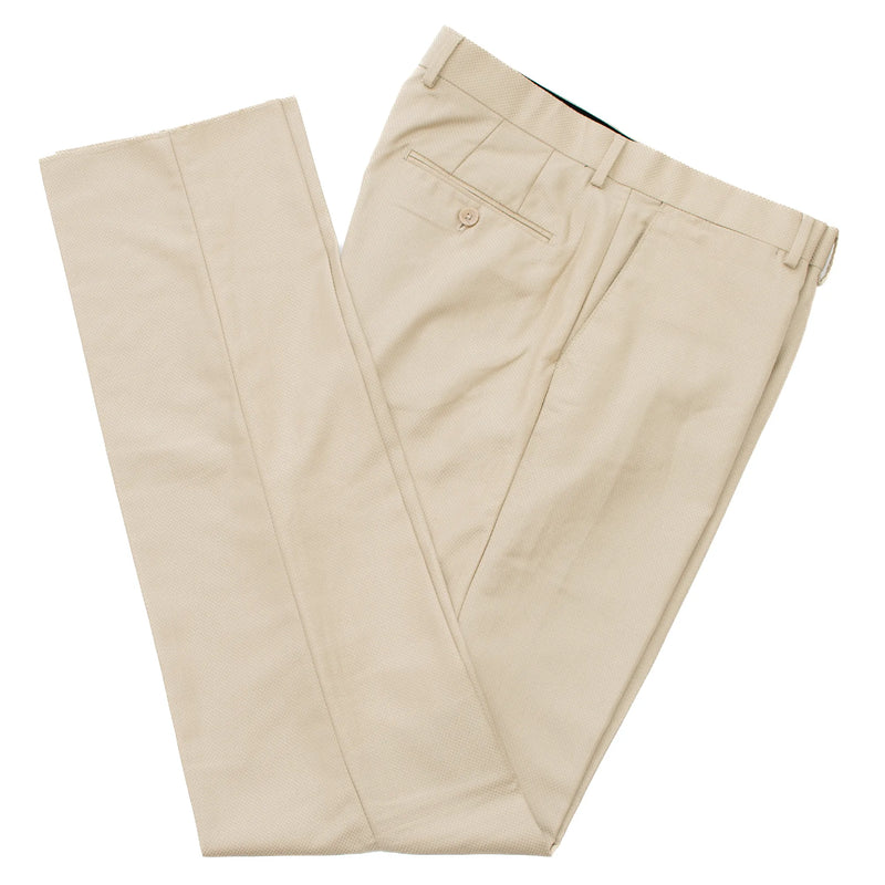 Khaki Birdseye 2-Piece Modern-Fit Suit