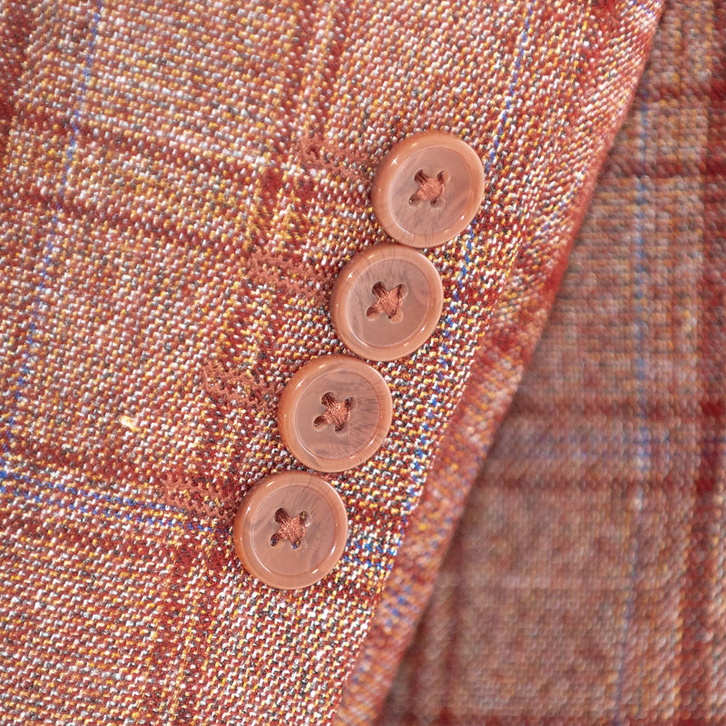 Red Plaid 2-Piece Modern-Fit Suit