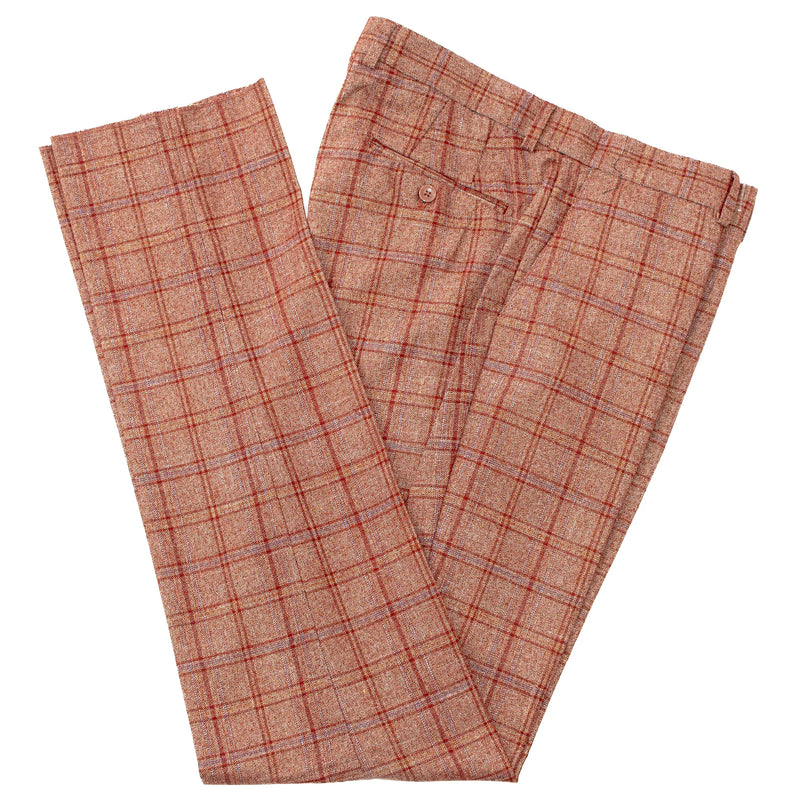 Red Plaid 2-Piece Modern-Fit Suit