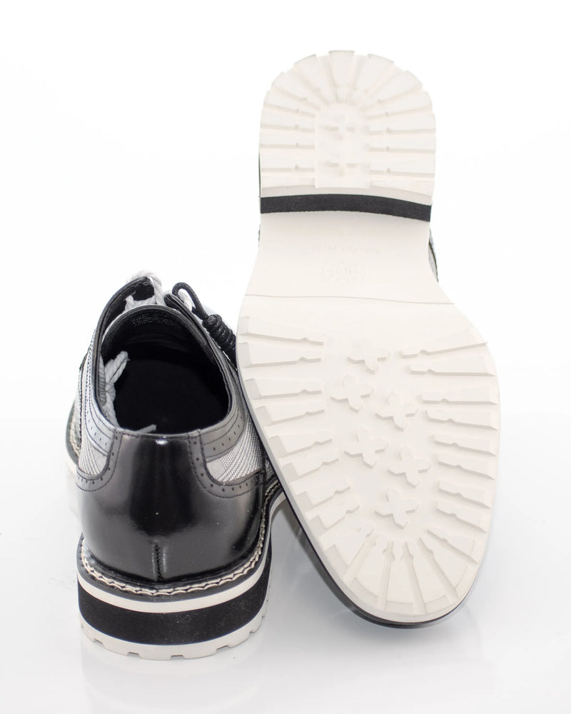 Glen Check Cap-Toe Dress Shoe