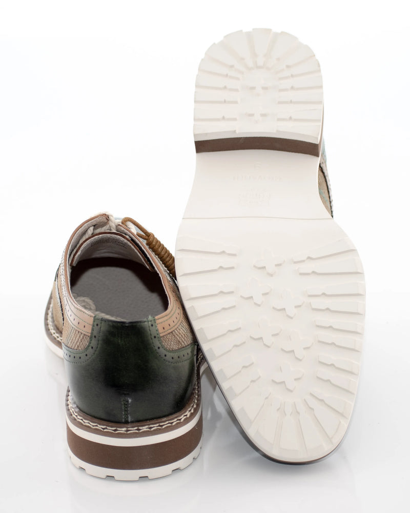 Glen Check Cap-Toe Dress Shoe