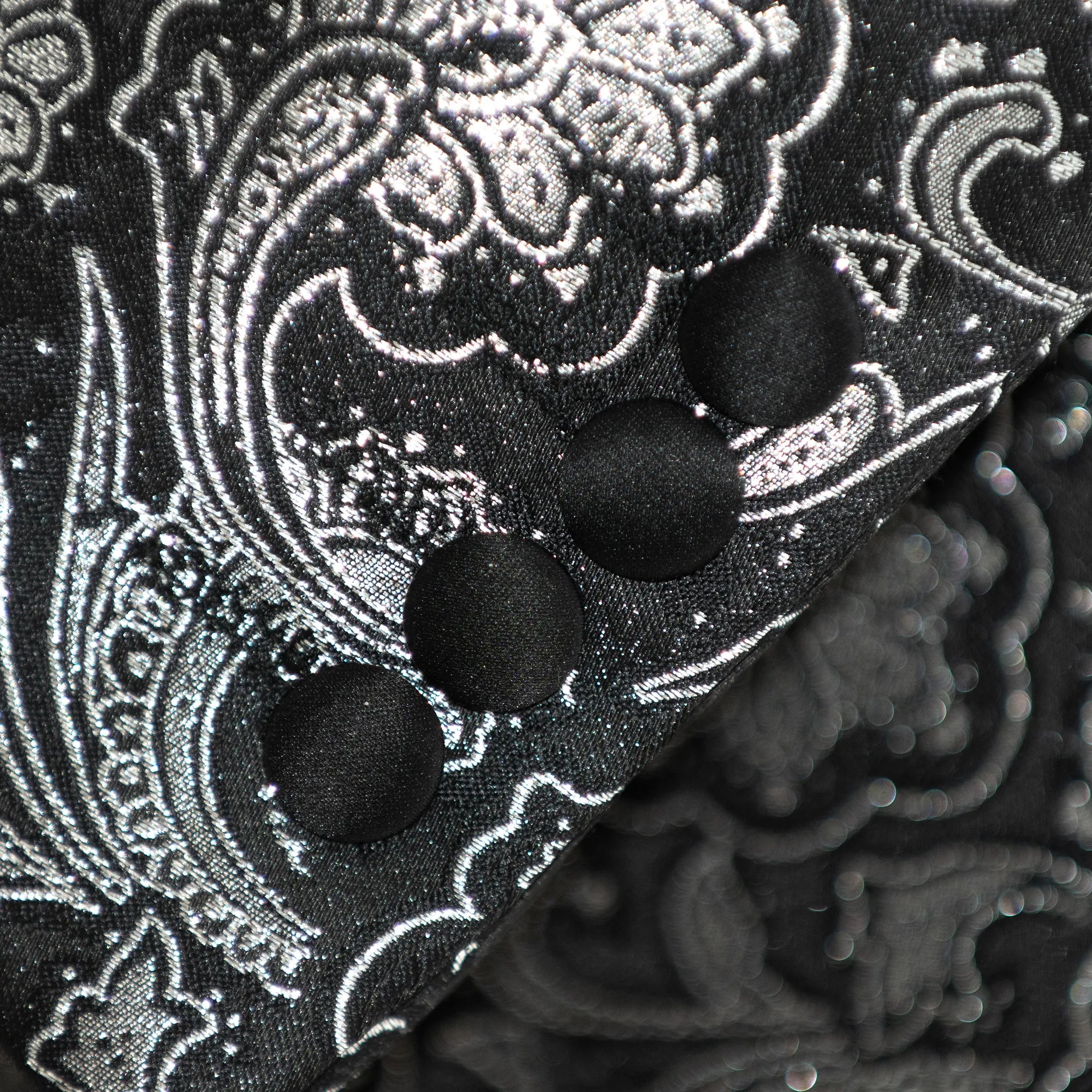 Black with Silver Flora Tailored-Fit Tuxedo Jacket