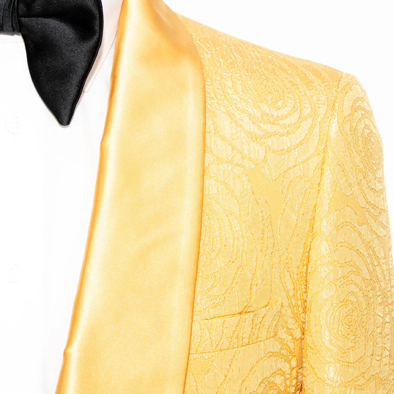 Gold Paisley 3-Piece Regular-Fit Tuxedo