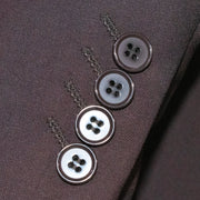 Men's Brown 3-Piece Slim-Fit Suit