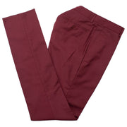 Men's Burgundy 3-Piece Slim-Fit Suit