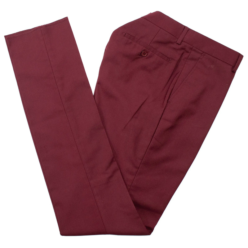 Men's Burgundy 3-Piece Slim-Fit Suit