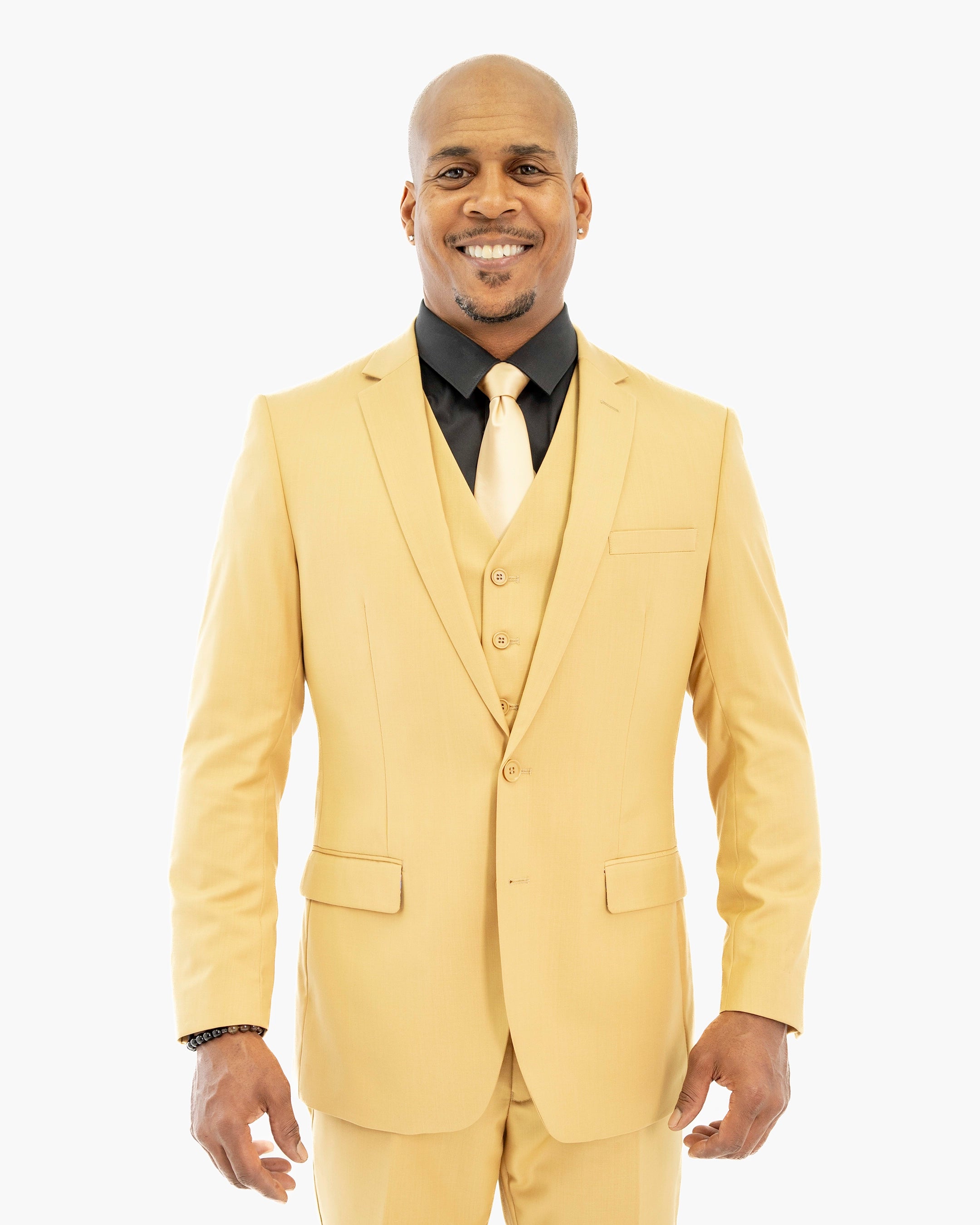 Camel Stretch 3-Piece Slim-Fit Suit
