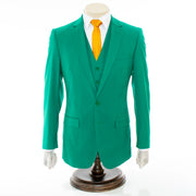 Men's Kelly Green 3-Piece Slim-Fit Suit