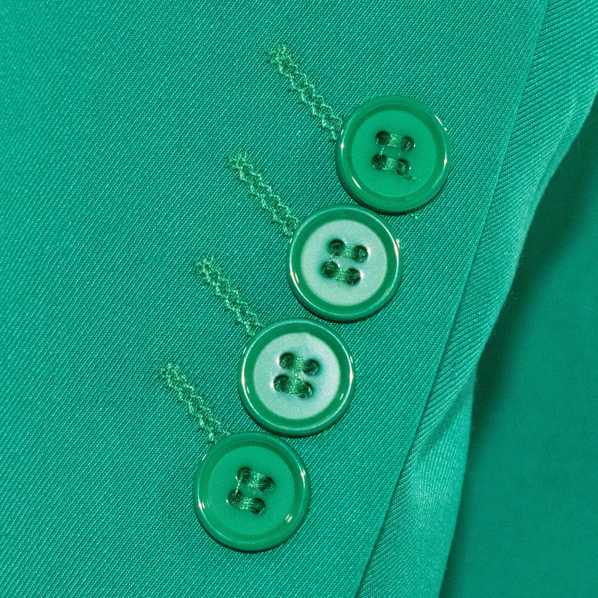 Men's Kelly Green 3-Piece Slim-Fit Suit