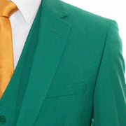 Men's Kelly Green 3-Piece Slim-Fit Suit