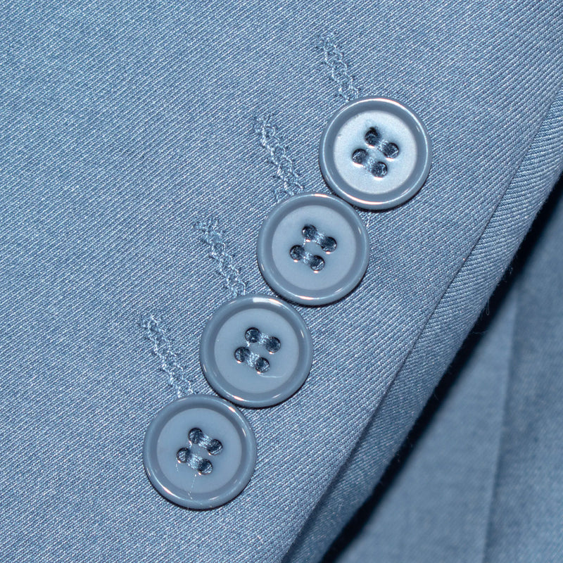 Ocean Blue Stretch 3-Piece Slim-Fit Suit