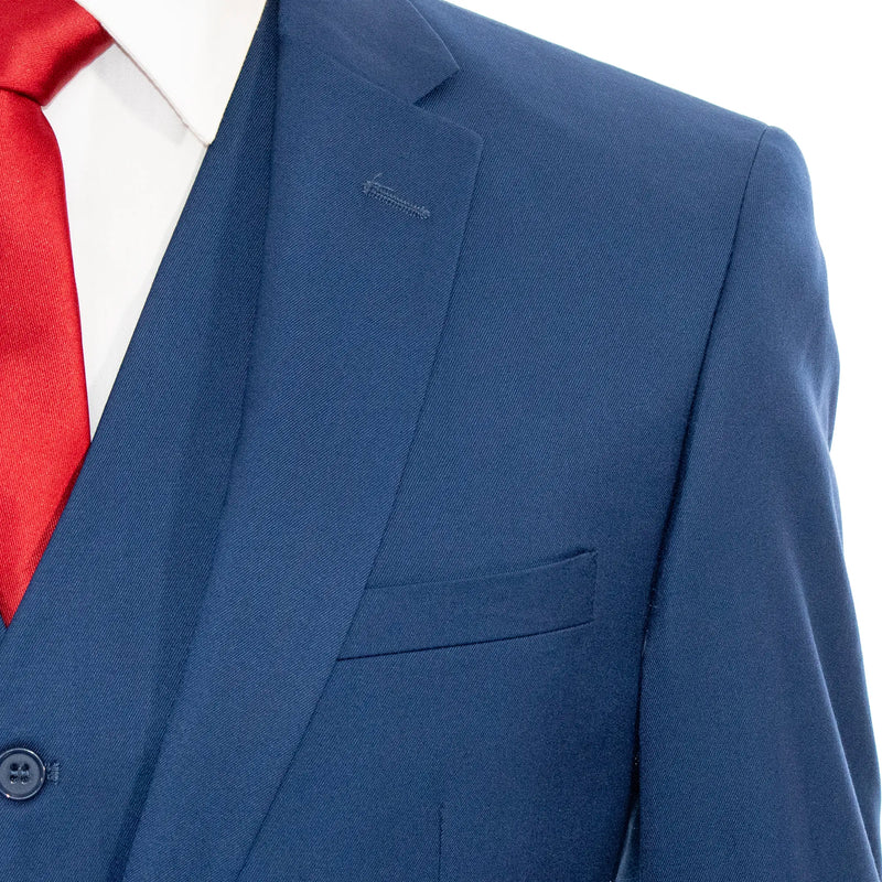 Sapphire Stretch 3-Piece Slim-Fit Suit