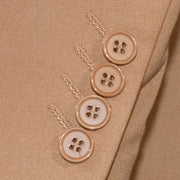 Men's Taupe Brown 3-Piece Slim-Fit Suit