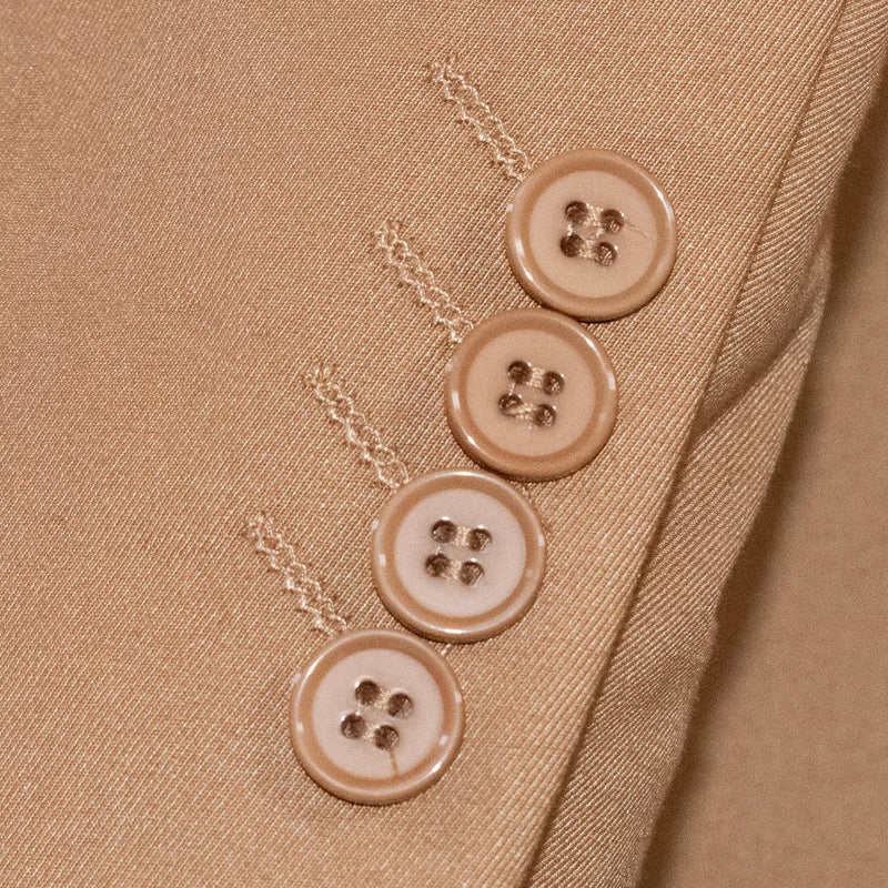 Men's Taupe Brown 3-Piece Slim-Fit Suit