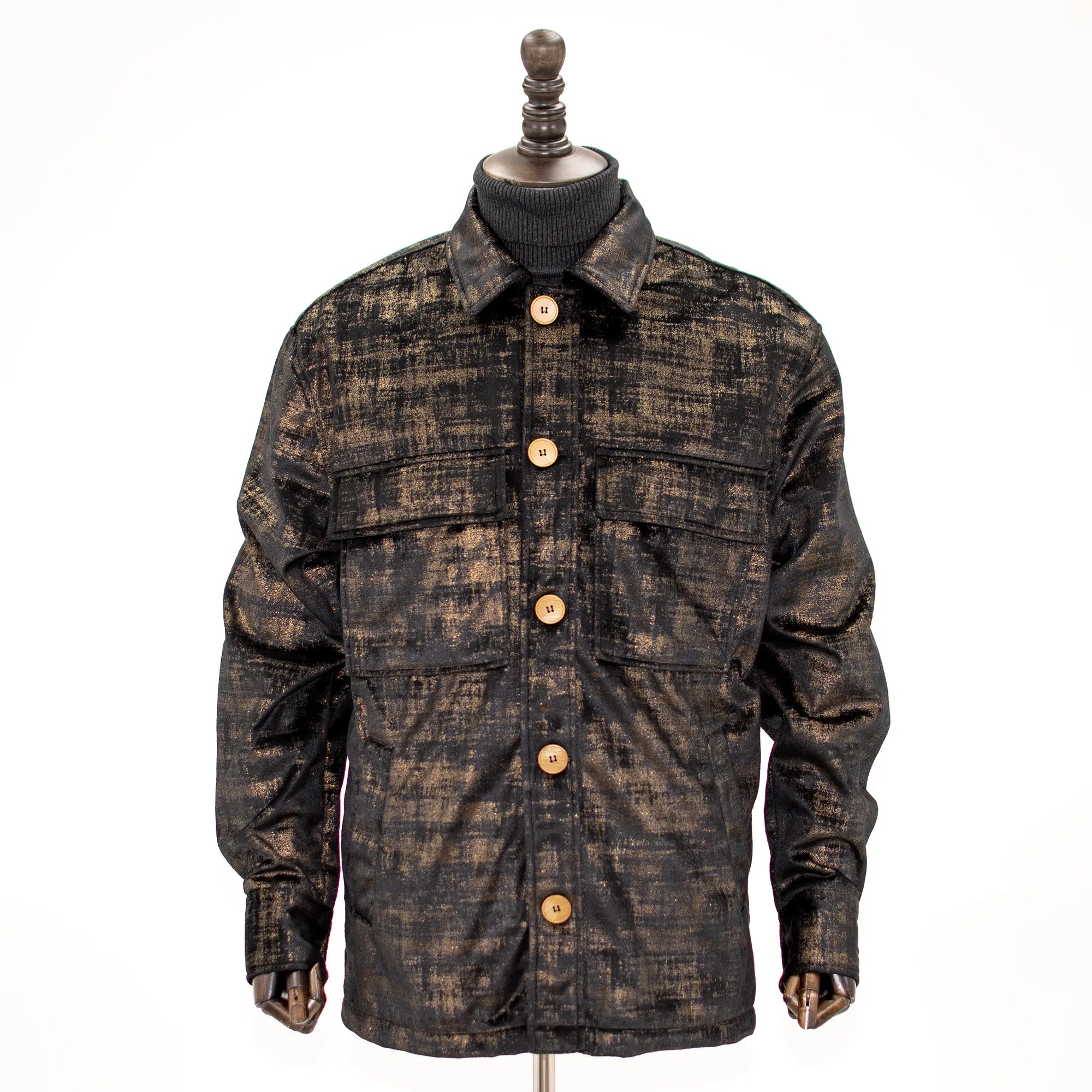 Gold Distressed Metallic Jacket