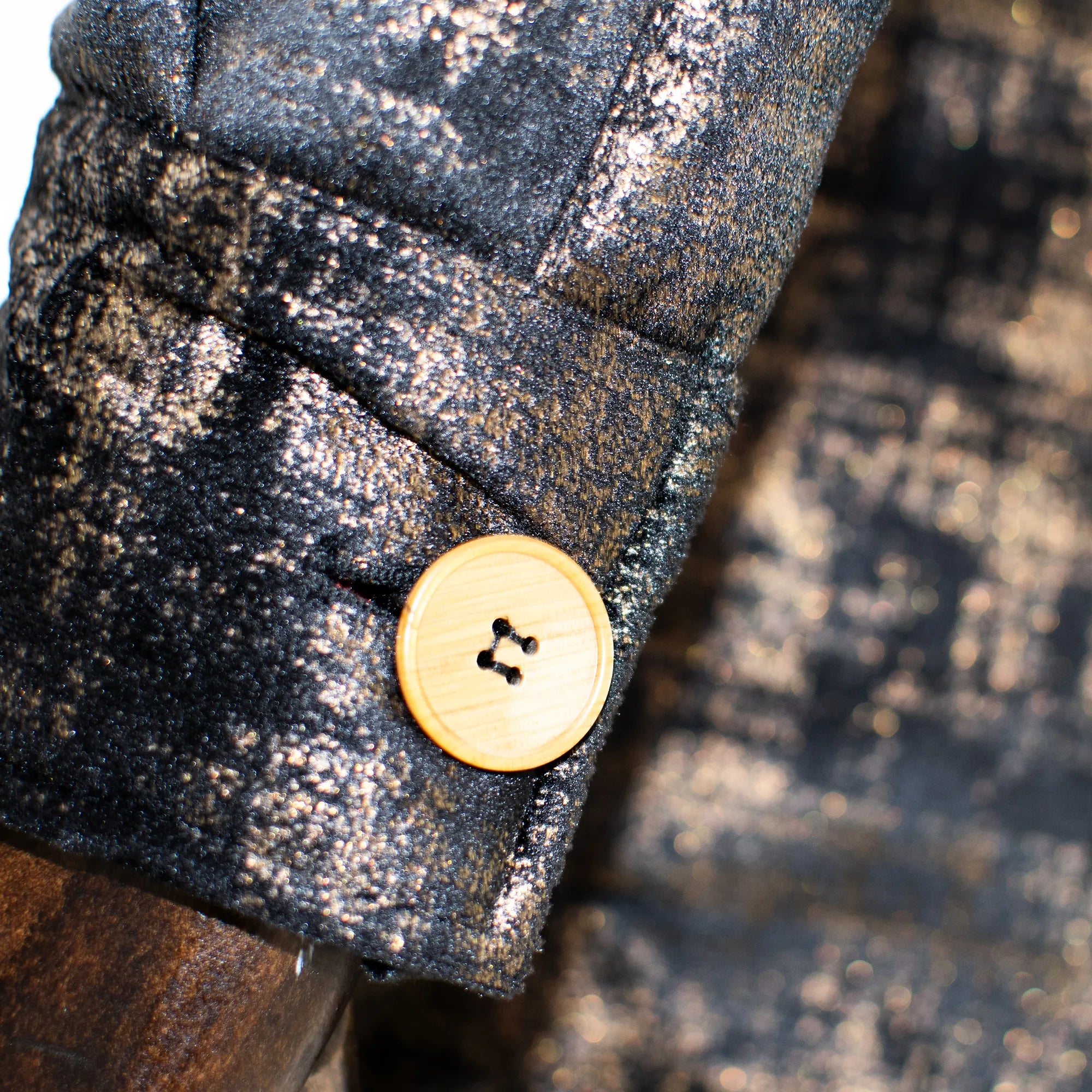 Gold Distressed Metallic Jacket