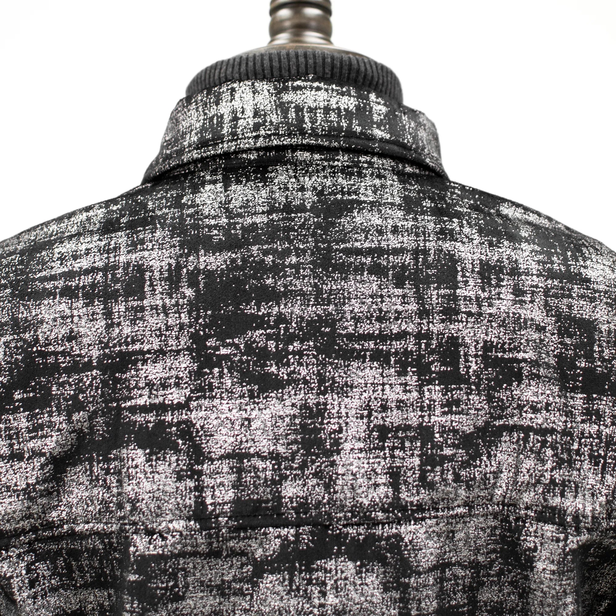 Silver Distressed Metallic Jacket