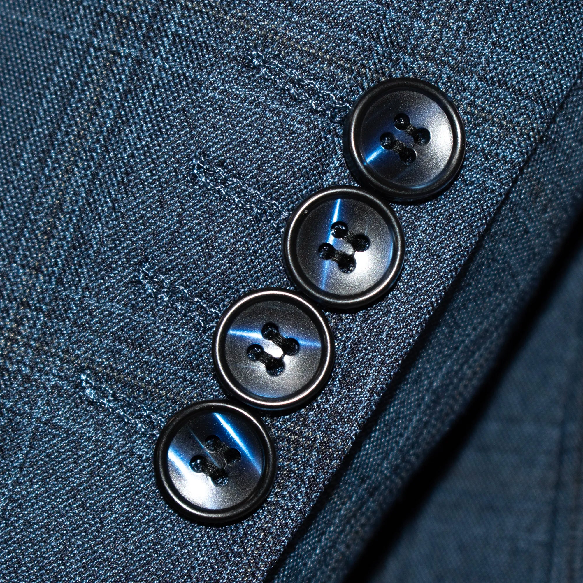 Cobalt Blue Plaid 3-Piece Slim-Fit Suit