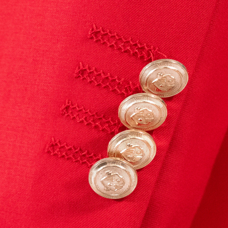 Red 3-Piece Slim-Fit Suit