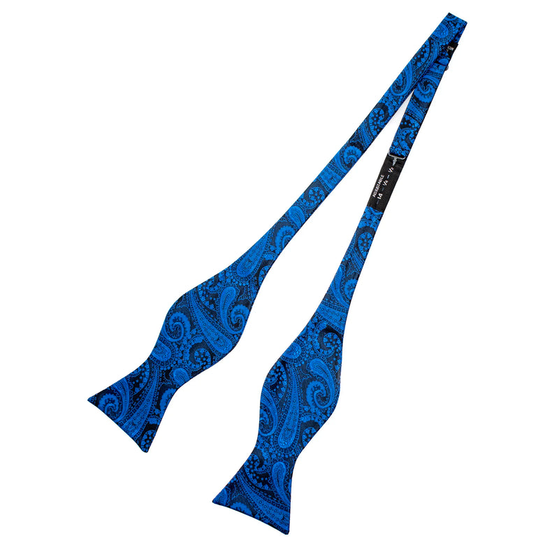 Self-Tie Paisley Satin Bow-Tie