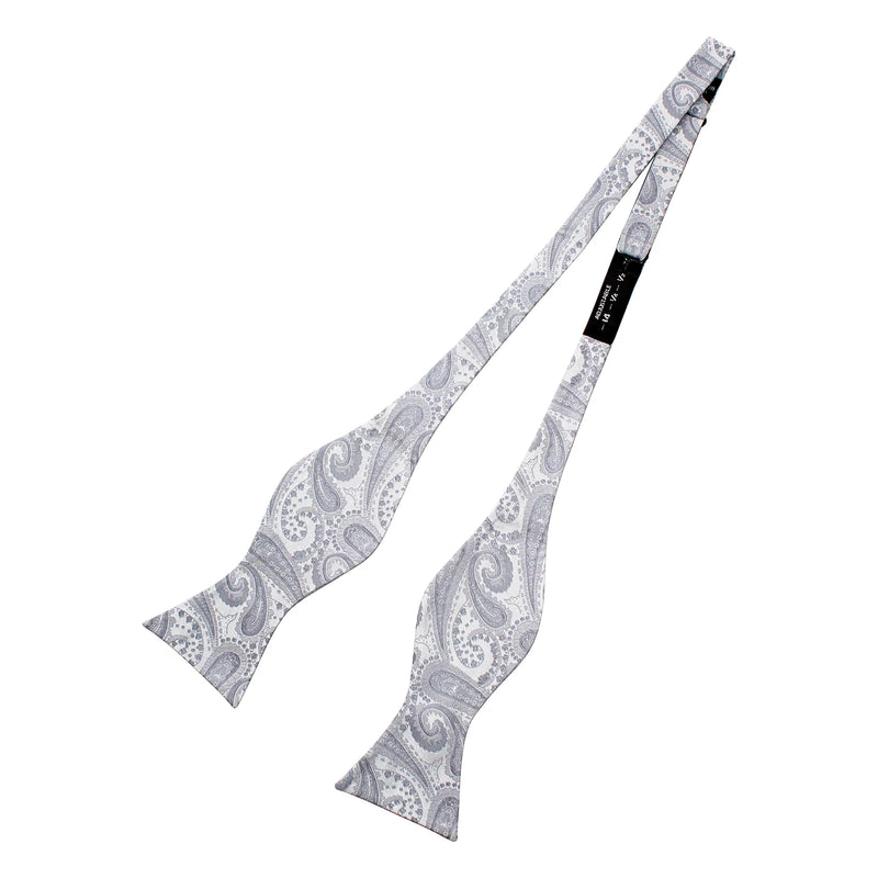 Self-Tie Paisley Satin Bow-Tie