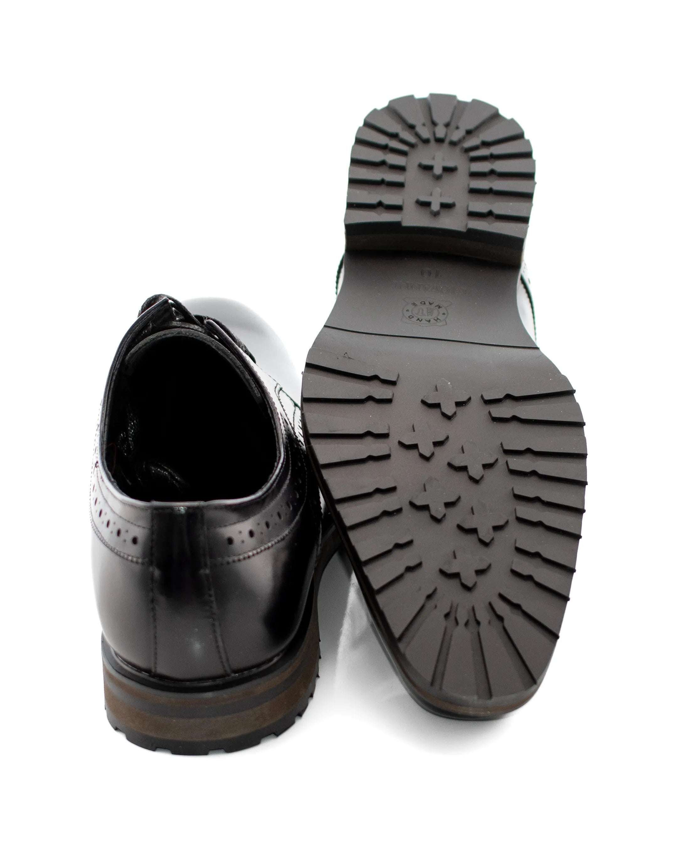 Two-Tone Leather Brogue Oxford Shoes