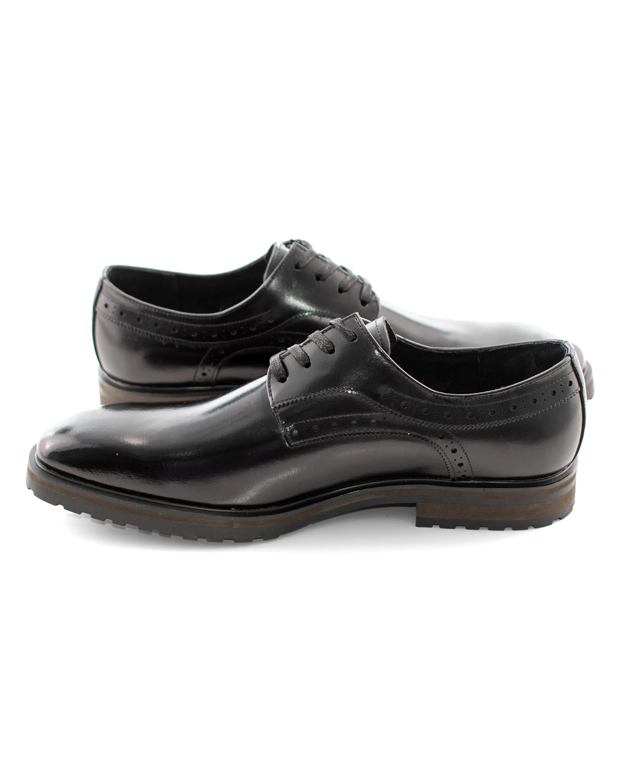 Two-Tone Leather Brogue Oxford Shoes