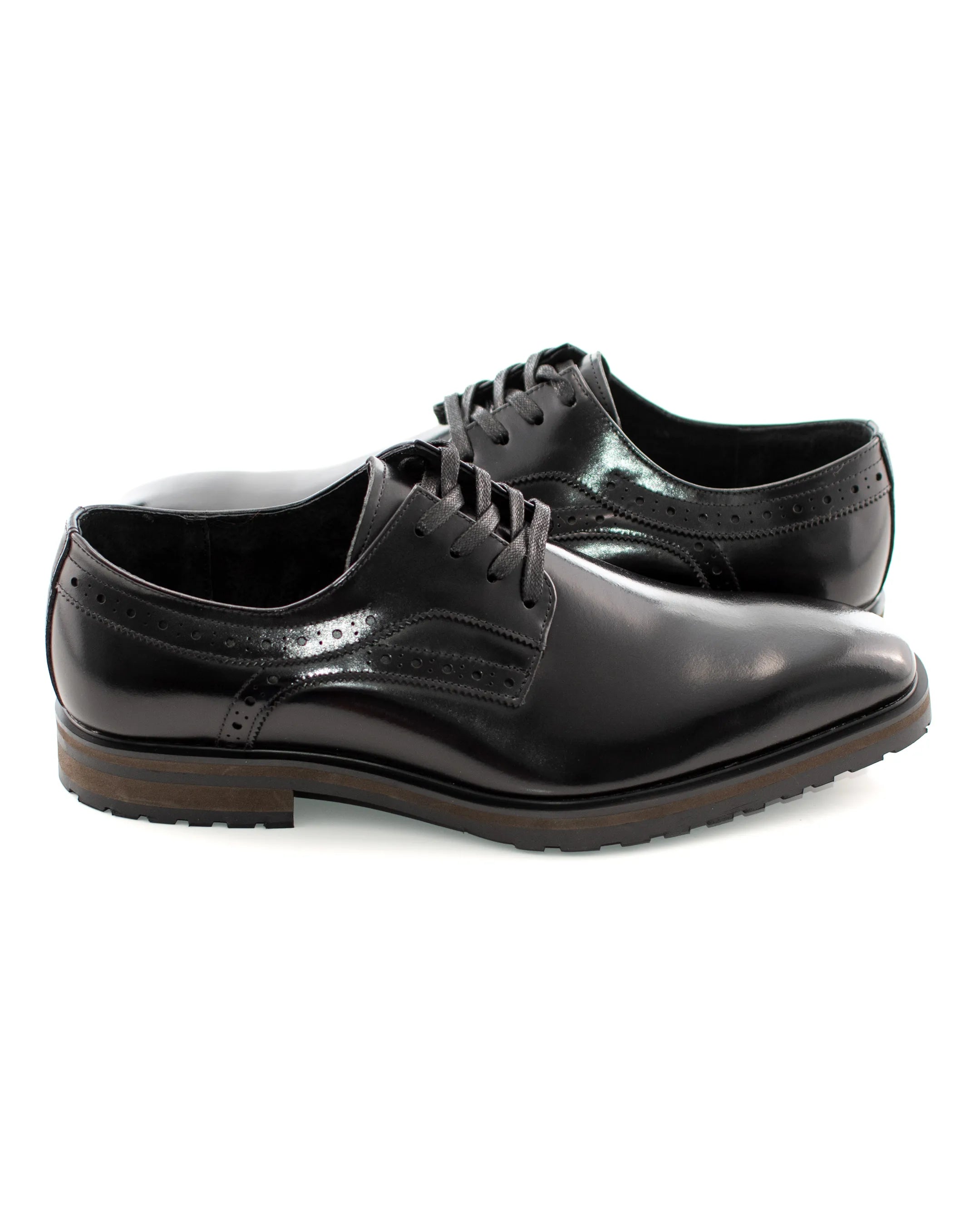 Two-Tone Leather Brogue Oxford Shoes
