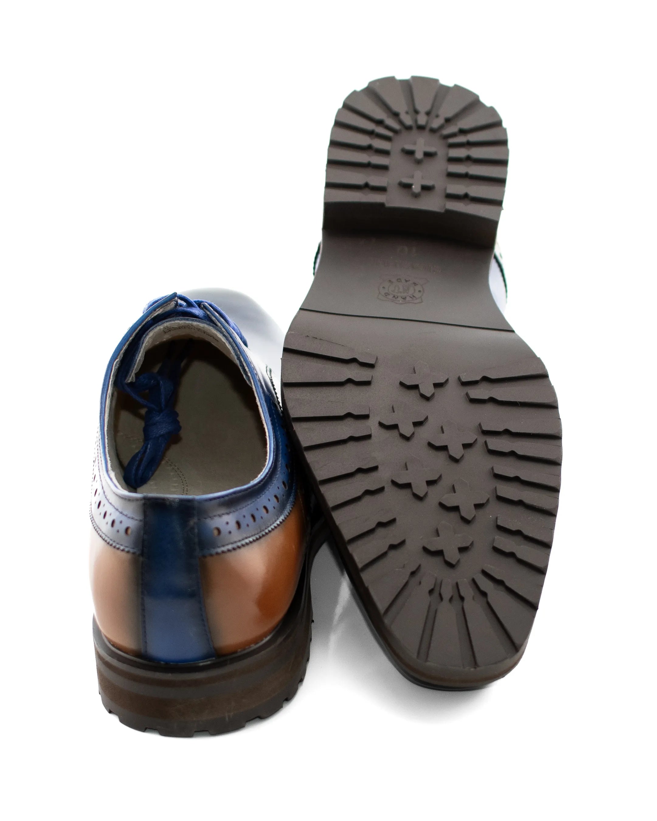 Two-Tone Leather Brogue Oxford Shoes