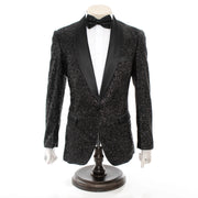 Men's Sparkling Black 2-Piece Slim-Fit Tuxedo