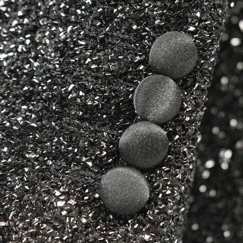 Men's Sparkling Black 2-Piece Slim-Fit Tuxedo