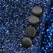 Men's Sparkling Midnight Dark Blue 2-Piece Slim-Fit Tuxedo