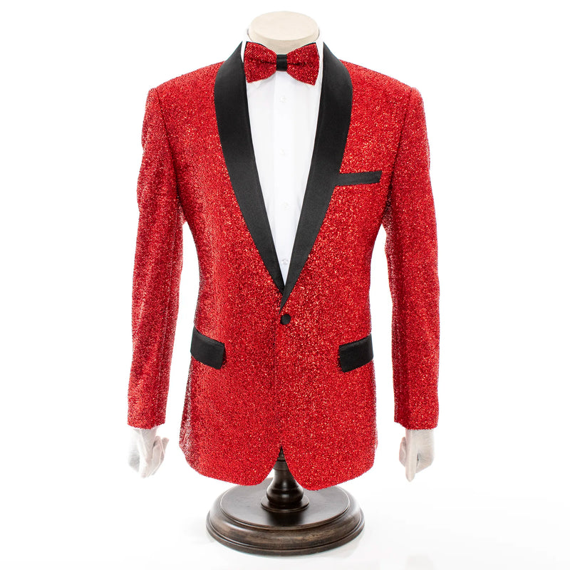 Men's Sparkling Red 2-Piece Slim-Fit Tuxedo