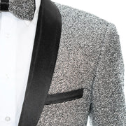 Men's Sparkling Silver 2-Piece Slim-Fit Tuxedo