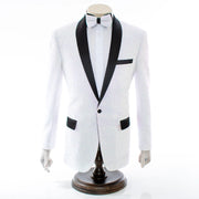Men's Sparkling White 2-Piece Slim-Fit Tuxedo