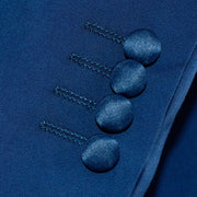 Sapphire Trim on Sapphire Stretch 3-Piece Slim-Fit Tuxedo