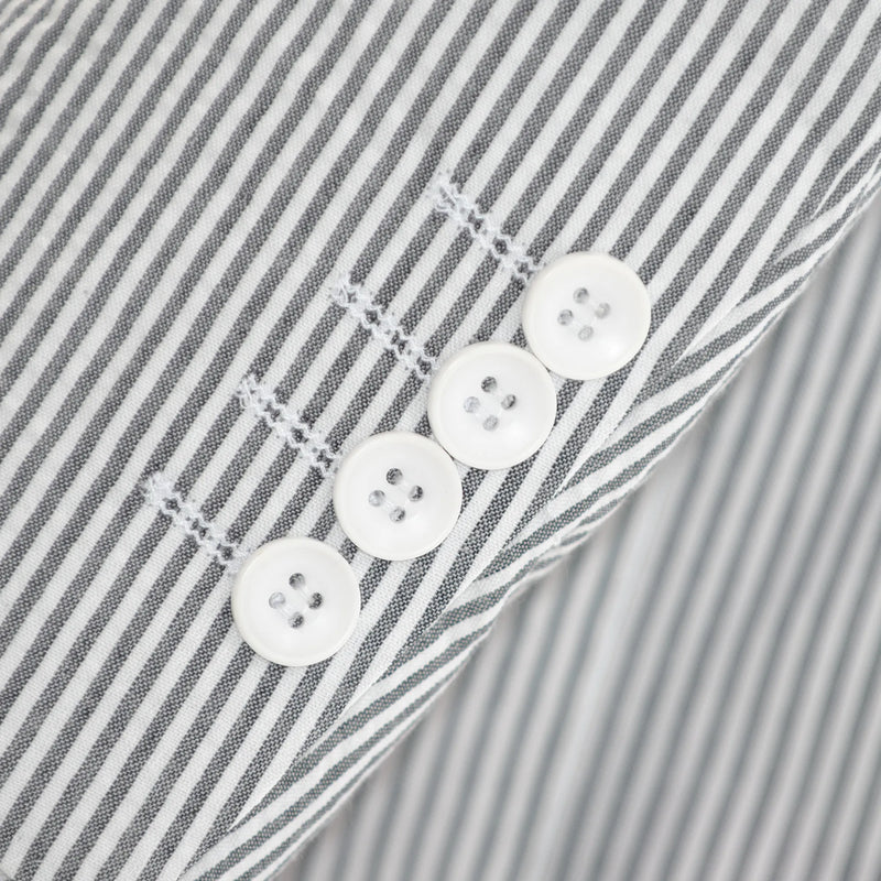 Gray Seersucker 3-Piece Slim-Fit Suit