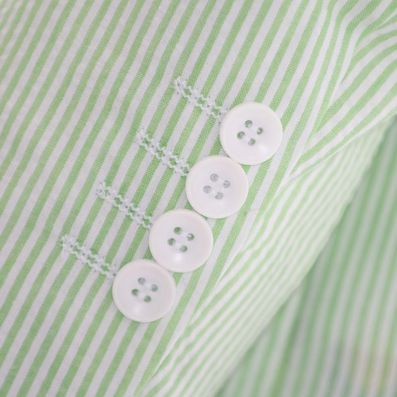 Green Seersucker 3-Piece Slim-Fit Suit