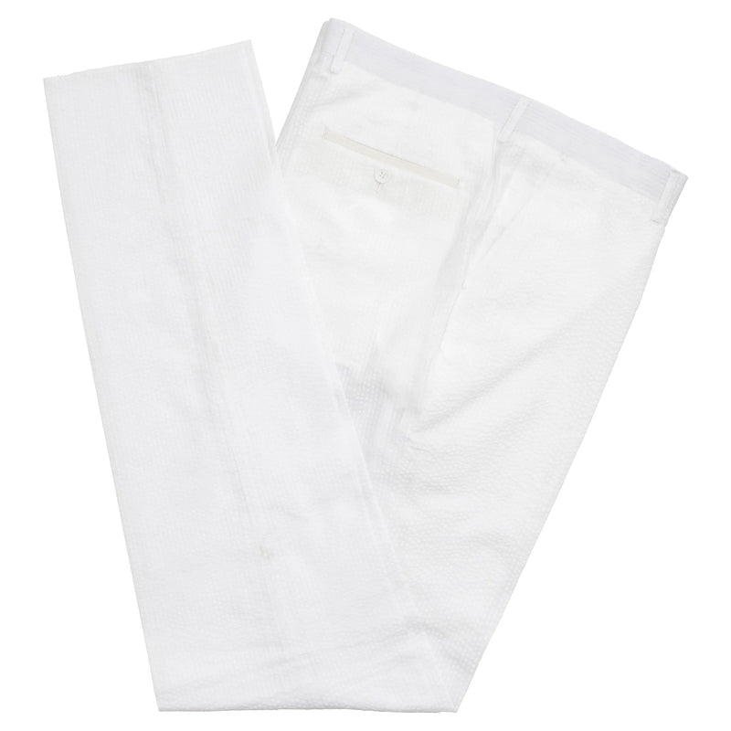 White Seersucker 3-Piece Modern-Fit Suit