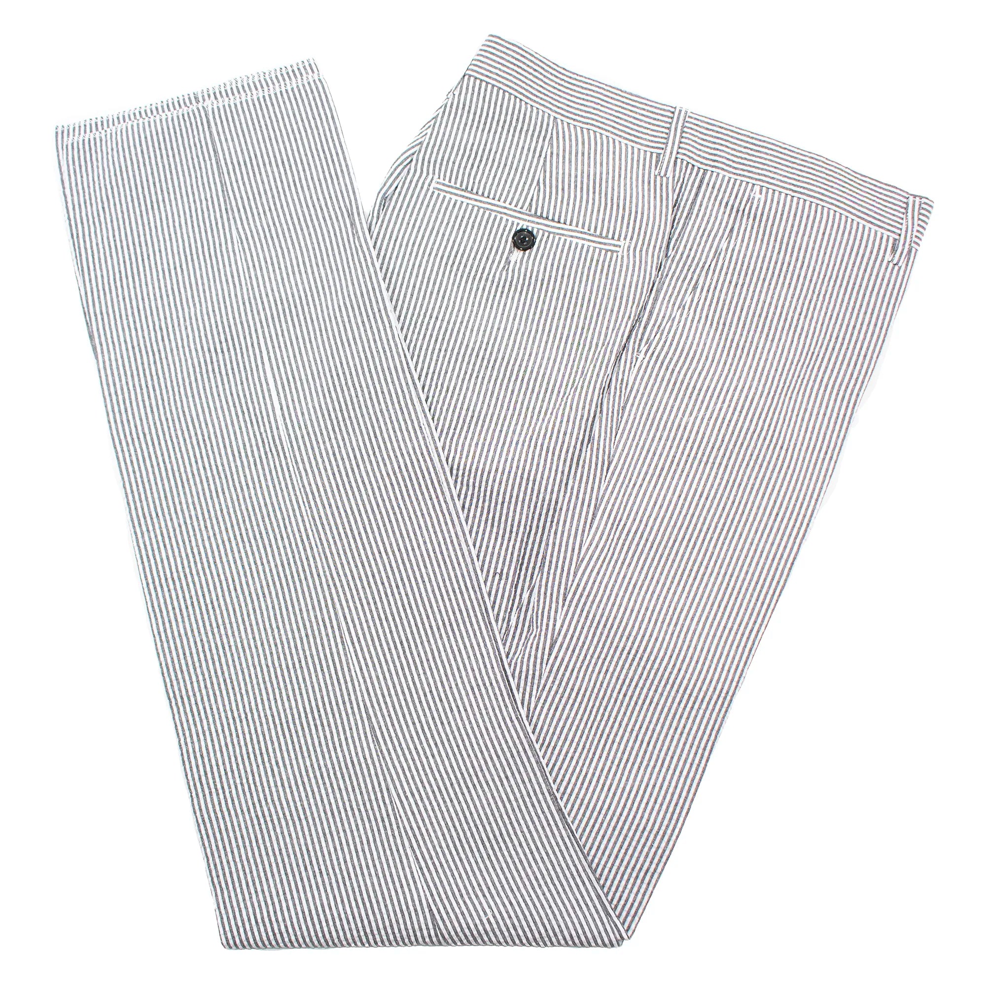 Men's Black And White Seersucker Cotton Fabric Suit