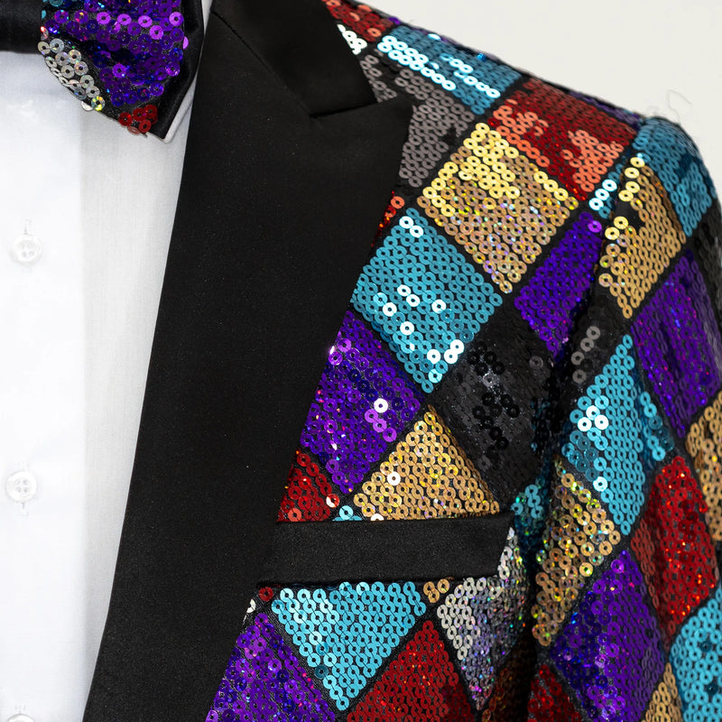Rainbow Sequin Modern-Fit Jacket