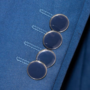 Blue 2-Piece Slim-Fit Suit With Interchangeable Shawl Lapels