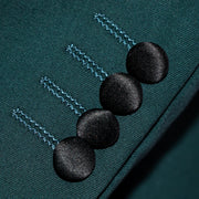 Black Trim on Hunter Green Stretch 3-Piece Slim-Fit Tuxedo