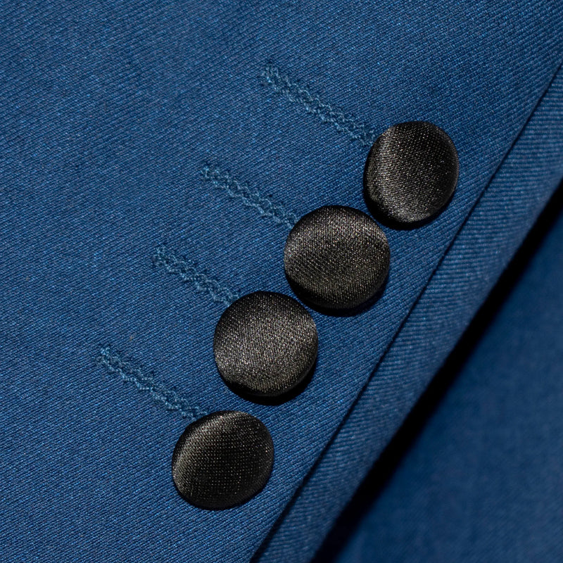 Sapphire 3-Piece Tailored-Fit Tuxedo with Black Notch Lapel