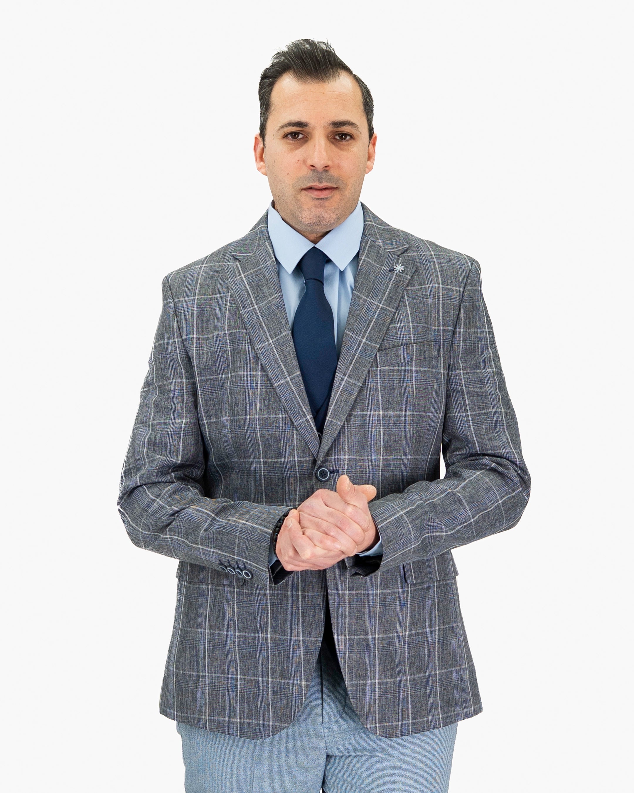 Rodney | Plaid 3-Piece Tailored-Fit Suit
