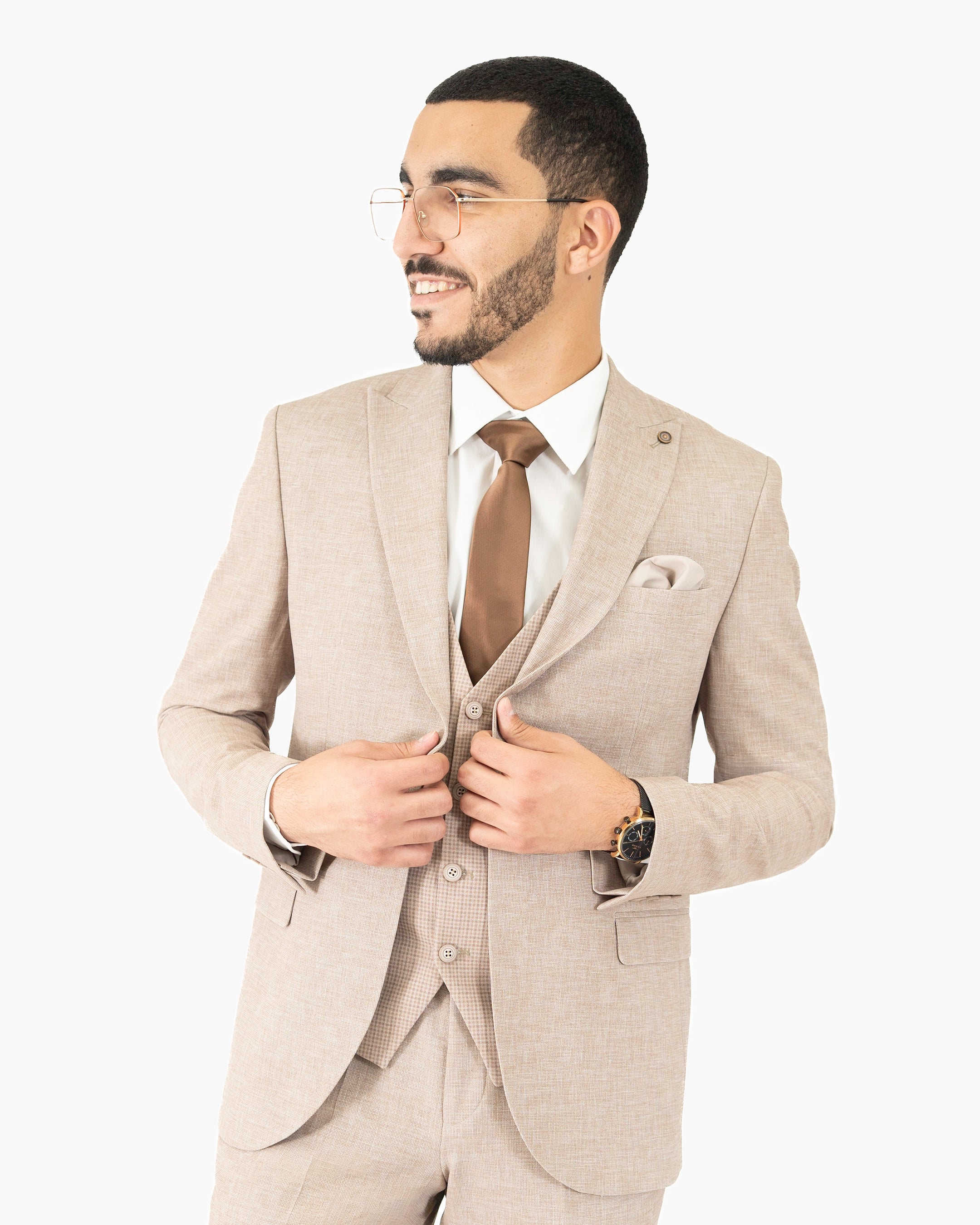 Winston | Twill 3-Piece Tailored-Fit Suit
